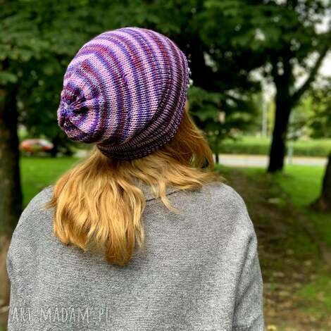 bawełniana czapka drutach, prezent