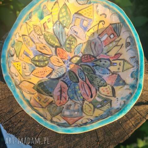 Miseczka ceramiczna ręcznie malowana - handmade do jedzenia