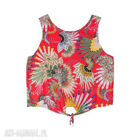Koszulka ORIENT z wiskozy - damska handmade, wzór orientalny