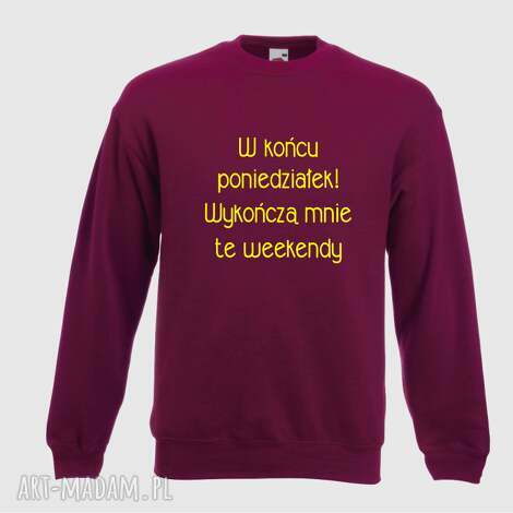 Bluza z nadrukiem dla dziewczyny - prezent na Walentynki i Dzień Kobiet, handmade
