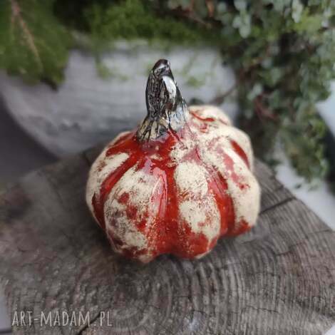 Ceramiczna dynia handmade - jesienna dekoracja do domu