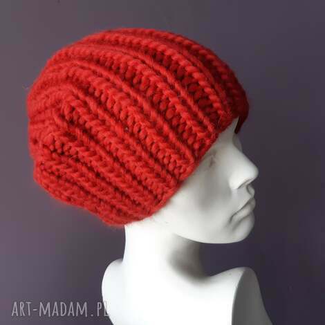 grubas z alpaką czapka unsex czapa na srogą zimę zmarźlucha