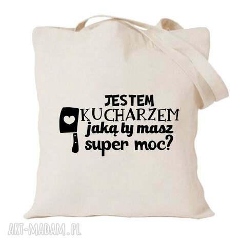 Torba bawełniana z nadrukiem dla kucharza i kucharki - prezent dla szefa kuchni