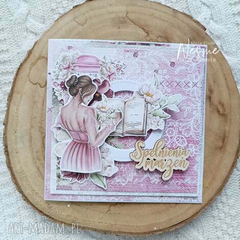 scrapbooking kartki kartka urodzinowa dziewczyny z kwiatami