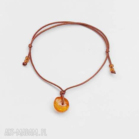 Okrąg bransoletka z bursztynu i koralików - Katarzyna Kaminska (handmade)