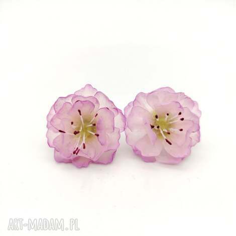 Kolczyki Sakura - delikatne kwiaty handmade ze stali nierdzewnej