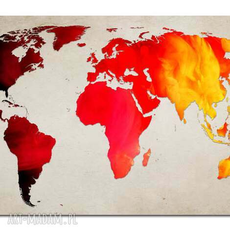 Obraz mapa świata w stylu X na płótnie 120x70 cm - gotowy do zawieszenia