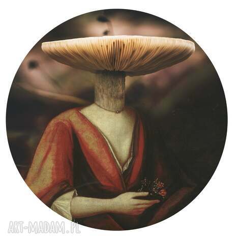 Tapeta okrągła Dots Magic Mushroom 115 cm - wallstick