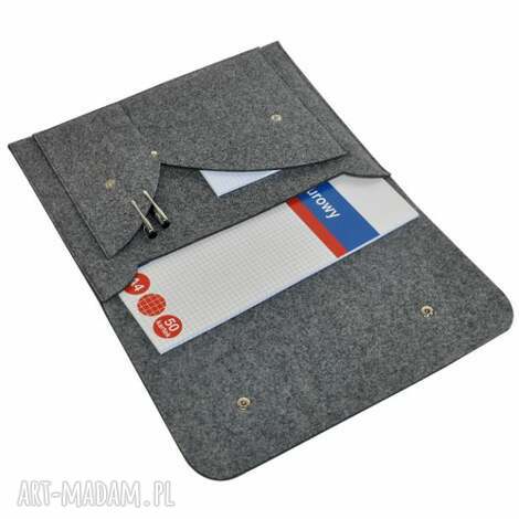 Organizer na notatki A4 z filcu - szary