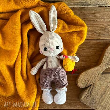królik i kurka - przyjaciele zabaw, prezent dla dziecka, miękka przytulanka