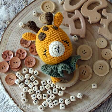 grzechotka - gryzak żyrafa (prezent, dla nemowlaka, dla dziecka)