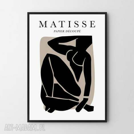 Plakat obraz Black Matisse A4 21 x 29,7 cm - nowoczesna dekoracja do wnętrza