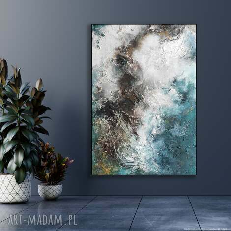 sea, wym 70x100 cm wielkoformatowy obraz na płótnie abstrakcyjny, duży format