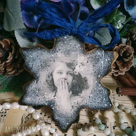 Zawieszka decoupage vintage shabby chic - rękodzieło