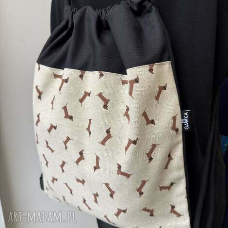 workoplecak jamniki, worek psy, gawka