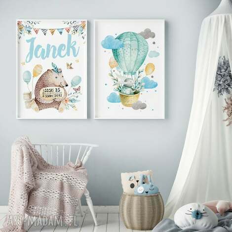 zestaw kids #13 B2 - 50x70 cm pokój dziecka, dziecko, mieszkanie, prezent