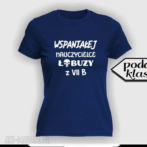 Koszulka z nadrukiem dla nauczycielki - super nauczycielka (prezent na Dzień Edukacji i koniec roku)