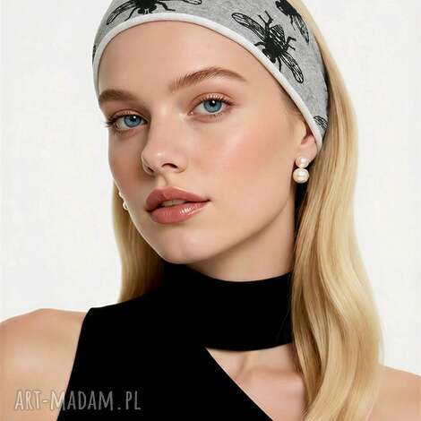 opaska uniwersalna dzianinowa wiosenna dobra też na jogę boks A1 et fo much, bo