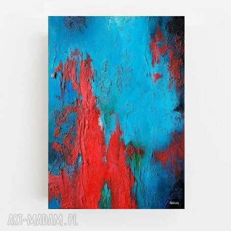 paulina lebida abstrakcja - obraz akrylowy formatu 50/70 cm, nowoczesny