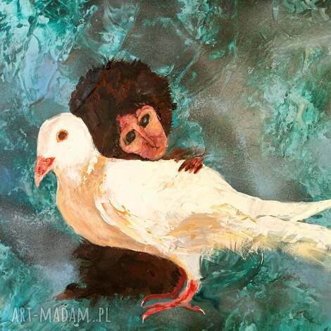 Obraz akrylowy "Empatia" 30x40 cm - ręcznie malowany, sygnowany i gotowy do zawieszenia