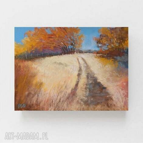 Pejzaż - rysunek 18x24 cm w pastelach suchych (oryginał) - art-Madam.pl