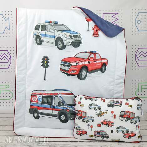 Zestaw do łóżeczka Emergency: kocyk 100x75 i płaska poduszka dla niemowlaka (handmade)