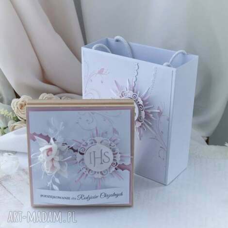 scrapbooking kartki podziękowanie komunia święta dziewczynki, podziękowania