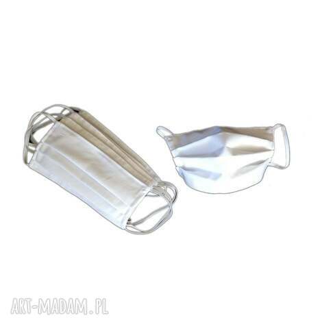 zestaw 5 maseczek białych bawełnianych, maseczki bawełna bawełniane