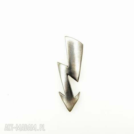 Zawieszka srebrna 925 Błyskawica - oksydowana, unisex