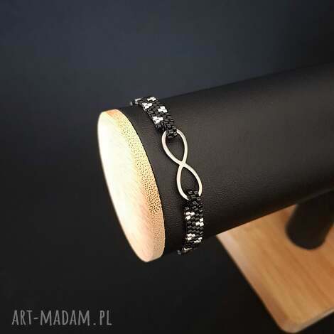 koralikowa bransoletka z symbolem nieskończoności prezent na walentynki