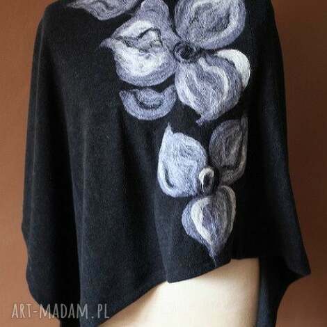 poncho tunika i kwiat ogrodnika, mama, folk, kurtka, prezent