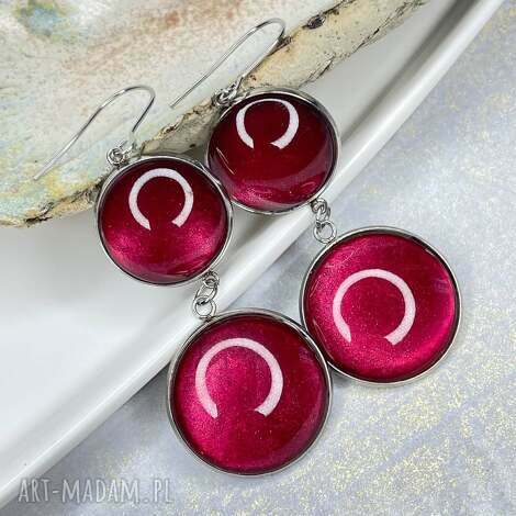 długie kolczyki w odcieniu wina lamia e7/4