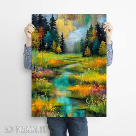 dary natury - grafika na plakacie A3, łąka, rośliny