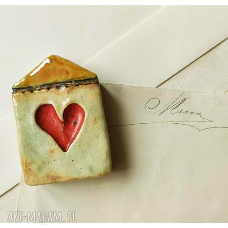 Domek z serduszkiem - ceramika handmade art-Madam.pl