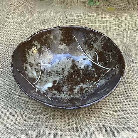 Misa ceramiczna “Lukier” - patera na owoce i orzechy (35 x 10 cm)