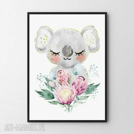 Plakat Słodka Koala 80x120 cm - handmade Hogstudio