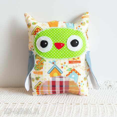 sowa średnia - mateuszek 25 cm, maskotka przytulanka dla dziewczynki, roczek