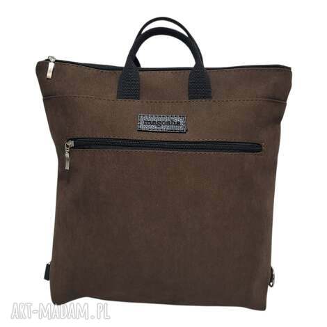 plecak torba 4w1 wodoodporny a4 czekoladowy brąz - plecak torba brąz, duża