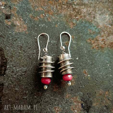 kolczyki srebrne z jadeitem