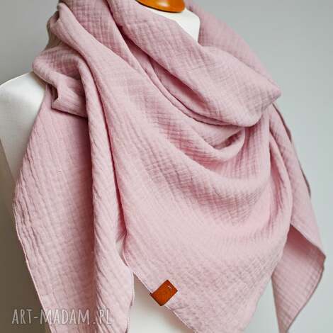 chusta muślinowa damska bawełniana, trójkątna na jesień wiosnę