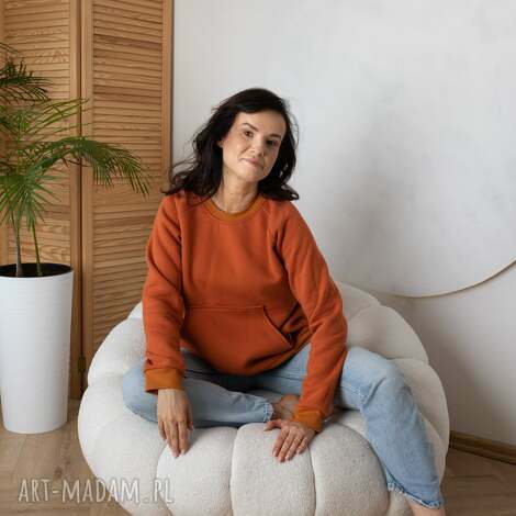 piękna luźna bluza damska, bawełna polski produkt, bez kaptura duże