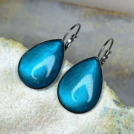 artseko kolczyki o perłowym wykończeniu parla e14/14, perłowe kolczyiki, stal