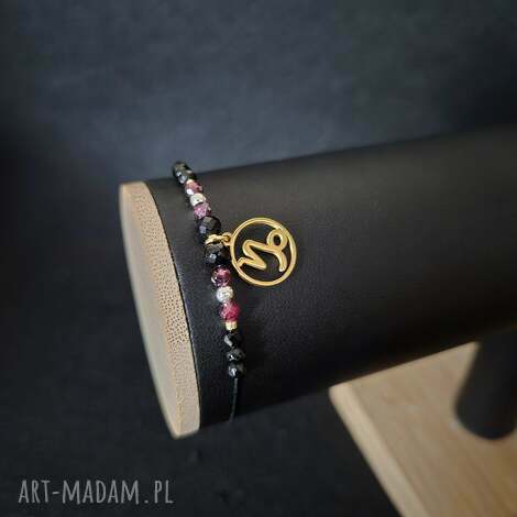 bransoletka zodiakalna koziorożec - wersja ze złotem prezent dla koziorożca