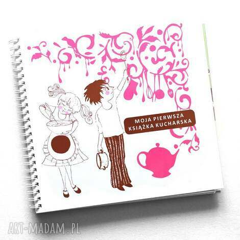Przepiśnik dla dzieci z autorskimi ilustracjami Kucharskie - handmade, 210x210 mm, ok. 100 stron