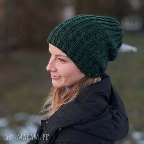 czapka uniwersalna - unisex, na prezent, szydełkowa czapka, beanie