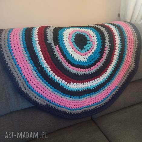 dywan eco etno zero waste 80 cm bawełny okrągły t-shirt yarn