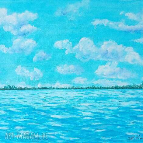 Obraz morza na płótnie 30x40 cm - ręcznie malowany akryl