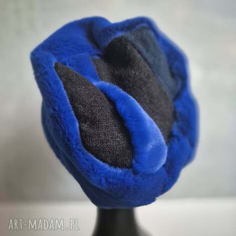 szalona chabrowa futrzana czapka, bardzo ciepła, rozmiar uniwersalny, dla artystki