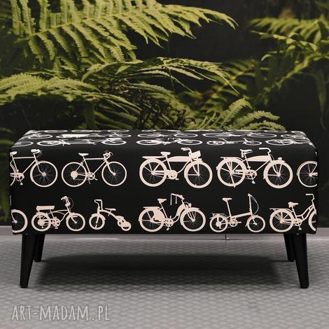 ławka black bikes, siedzisko, przedpokój rower pufa, prezent