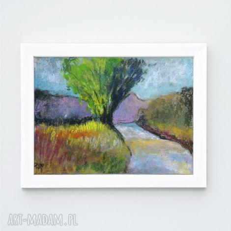 Pejzaż z drzewem w pastelach suchych Paulina Lebida - obraz A5